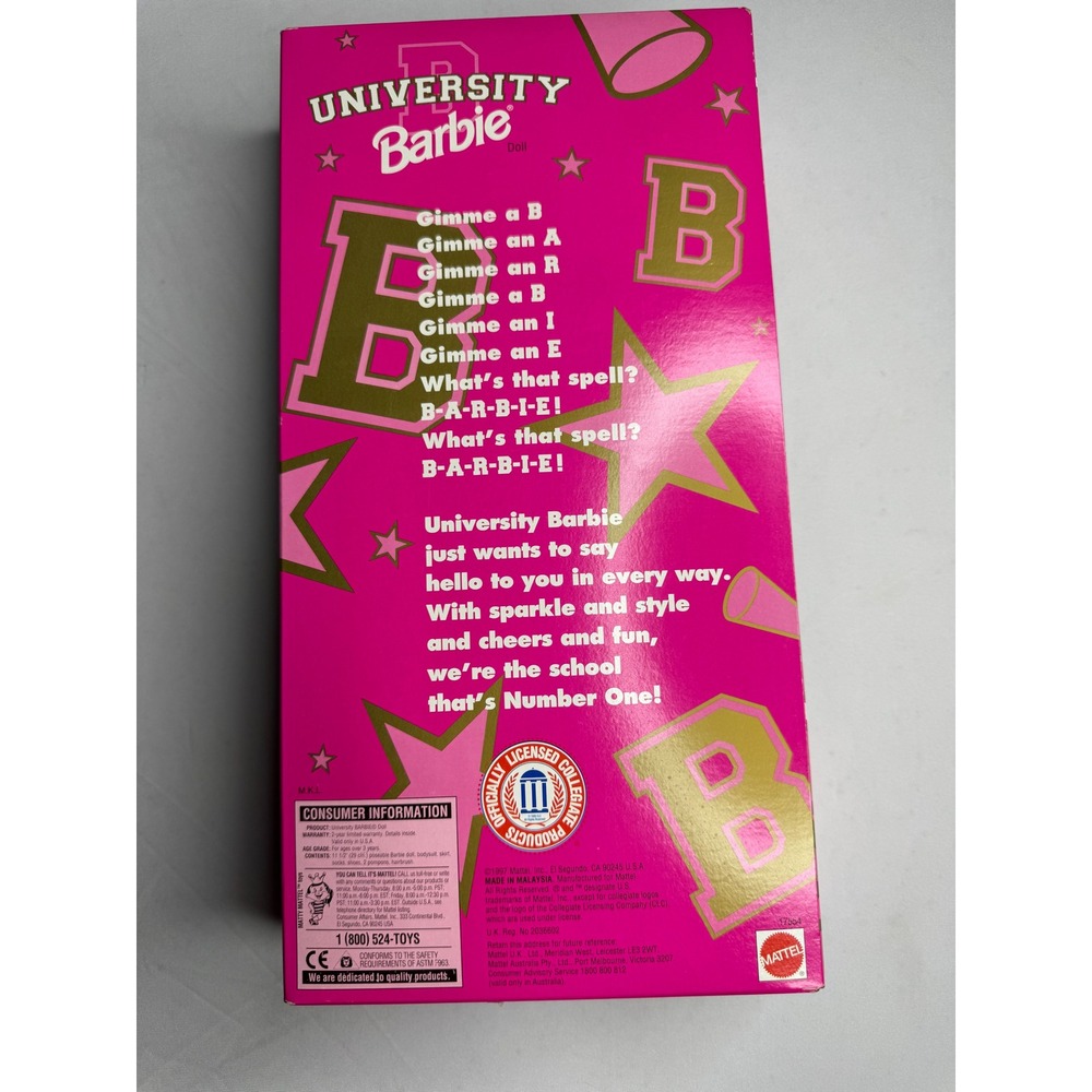 University Barbie Tennessee Special Edition Cheerleader Doll 1997 Mattel 17554 - Picture 3 of 4